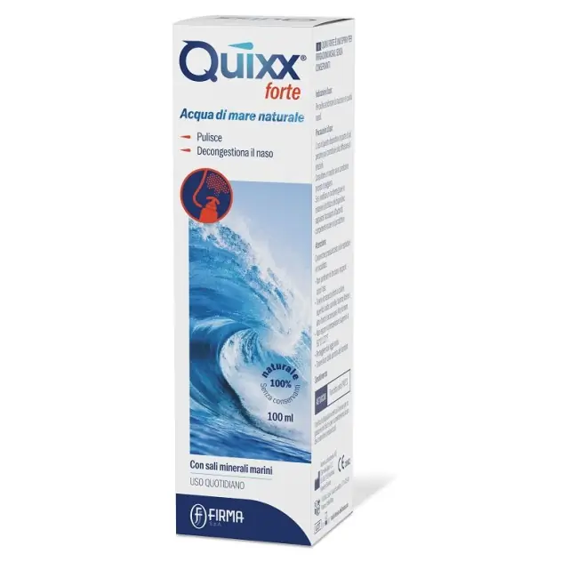 Garanzia Inclusa Soluzione Spray Per Irrigazioni Nasali Quixx Forte Acqua Marina Ipertonica 100 Ml